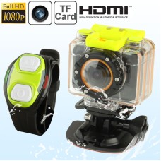 F20 Full HD 1080P Sport Camcorder with Waterproof Case & Wrist Strap Remote Control, 5.0 Mega CMOS Sensor, 30m Waterproof