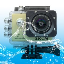 SJCAM SJ5000X WiFi Ultra HD 2K 2.0 инчов LCD спортна видеокамера с водоустойчив калъф, 170 градуса широк ъгъл на обектив, 30 м водоустойчив (златен)