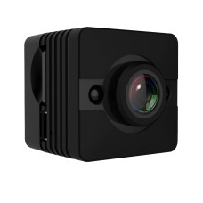 SQ12 Full HD 1080p Mini Cámara de acción de videocámara con estuche de carcasa impermeable, 155 grados de gran ángulo, soporte de detección de visión nocturna / movimiento (negro)