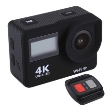 S300 HD 4K WiFi 12,0MP Sportkamera mit Fernbedienung und 30 m wasserdichtes Gehäuse, 2,0 -Zoll -LTPS -Touchscreen + 0,66 Zoll Frontdisplay, Generalplus 4248, 170 Grad A Weitwinkelobjektiv (schwarz)