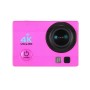 Caméscope de caméra de caméra d'action WiFi Sport Q3H 2,0 pouces avec boîtier de boîtier étanche, Allwinner V3, 170 degrés grand angle (rouge rose)