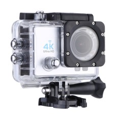 Q3H מסך 2.0 אינץ 'wifi ספורט פעולה מצלמת מצלמת מצלמת דיור אטומה למים, AllWinner V3, 170 מעלות זווית רחבה (לבן)