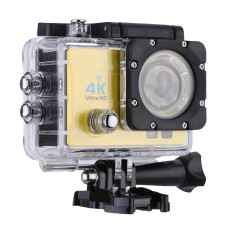 Caméscope de caméra de caméra d'action WiFi Sport Q3H 2,0 pouces avec boîtier de boîtier étanche, Allwinner V3, 170 degrés grand angle (jaune)