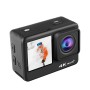 C1 Dual-Screen 2,0 cala + 1,3 cala Screen Anti Shake 4K WiFi Sport Camera z wodoodporną obudową, Allwinner V316, 170 stopni szerokości (czarny)