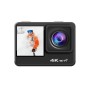C1 kettős képernyős 2,0 hüvelykes + 1,3 hüvelykes képernyő rázkódásgátló 4K WiFi Sport Action Camera kamera vízálló lakás tokjával, Allwinner V316, 170 fokos széles látószög (fekete)