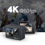 C1 Dual-Screen 2,0 tum + 1,3 tum skärm Anti-Shake 4K WiFi Sport Action Camera videokamera med vattentätt bostadshölje, Allwinner V316, 170 grader vid vinkel (svart)
