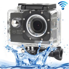H16 1080p Преносим WiFi Waterproof Sport Camera, 2.0 -инчов екран, Generalplus 4248, 170 A+ градуса с широк ъгъл на обектив, поддържаща TF карта (черна)