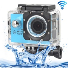 H16 1080p WiFi Wifi Waterproof Sport Camera, schermo da 2,0 pollici, GeneralPlus 4248, 170 A+ Lens angolo largo gradi, supporto TF di supporto (blu)