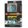H16 1080p Caméra sportive imperméable WiFi Portable, écran de 2,0 pouces, GeneralPlus 4248, 170 A + degrés Beau angle, Carte TF de support (bleu)
