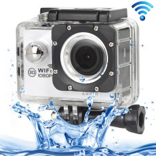 H16 1080p Преносим WiFi Waterprow Sport Camera, 2.0 инчов екран, Generalplus 4248, 170 A+ градуса с широк ъгъл на обектив, поддържаща TF карта (бяла)