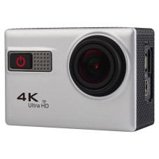 F68R 4K WIFI מצלמת ספורט אטומה למים עם שלט רחוק, מסך 2.0 אינץ ', Novatek 96660, 170 A+ מעלות עדשה זווית רחבה, עומק עמיד במים: 30 מ' (כסף)