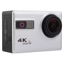 F68R 4K WIFI מצלמת ספורט אטומה למים עם שלט רחוק, מסך 2.0 אינץ ', Novatek 96660, 170 A+ מעלות עדשה זווית רחבה, עומק עמיד במים: 30 מ' (כסף)