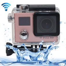 F88BR 4K Portable WiFi Waterproof StarVision Sport Camera with Remote Control, 0.66 inch LED & 2.0 inch LCD, 170 Degrees Wide Angle Lens, Support TF Card / HDMI (Pink)