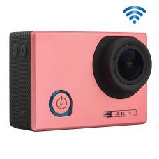 F80 4K kaasaskantav WiFi veekindel nälga kaamera, 2,0 -tolline ekraan, Novatek 96660, 170 kraadi lainurkobjektiiv, tugiteenuste kaart / HDMI (roosa)