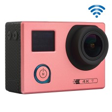 F88 4K Kannettava WiFi -vedenpitävä Starvision Sport -kamera, 0,66 tuuman LED & 2,0 tuuman nestekidenäyttö, NovaTek 96660, 170 astetta laajakulma -linssi, tuki TF -kortti / HDMI (PINK)