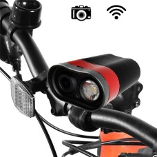 Cámara wifi de 1080p + grabadora de luz de bicicleta de luz delantera