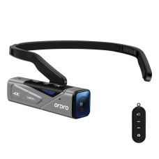 Ordro EP7 4K头部安装自动焦点现场视频智能运动摄像头，风格：带有遥控器（银色黑色）