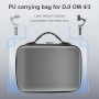 STARTRC Portable PU Leather Storage Bag Carrying Case for DJI OM4 / Osmo Mobile 3, Size: 25.5cm x 18cm x 7cm(Grey)
