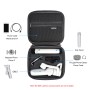 StarTrc Portable PU Leather Storage Bag Boting Case för DJI OM 5, Storlek: 20 cm x 18 cm x 6,5 cm (svart)