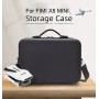Portable Single Shoulder Storage Travel Carrying Cover Case Box with Baffle Separator for FIMI X8 mini(Black + Red Liner)