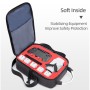 Шок -устойчива водоустойчива чанта за съхранение на едно рамо пътуване с калъф за покритие за FIMI X8 Mini (черен + червен лайнер)
