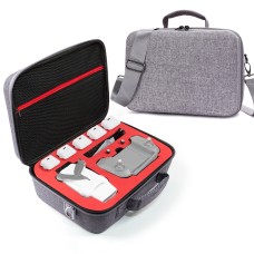 Сиво платно с едно рамо за съхранение на чанта за шок водоустойчиво пътуване с капак Твърд калъф за FIMI X8 Mini (черен + червен облицовка)