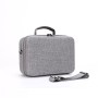 Grey Canvas Single Shoulder Storage Bag Shockproof Waterproof Travel Carrying Cover Hard Case for FIMI X8 Mini(Black + Red Liner)