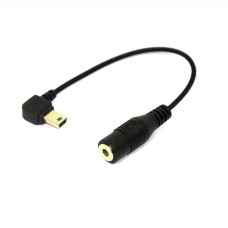 Armbåge 10 stift mini USB till 3,5 mm mic adapterkabel för GoPro Hero4 /3+ /3, längd: 16,5 cm