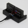 Комбіновані комплекти Puluz 7 в 1 аксесуари (батареї + кабель + зарядний пристрій + сітка) для GoPro Hero3 + /3