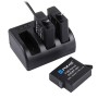 Puluz 4 в 1 AHDBT-501 3.85V 1220mAh Акумулятор + AHDBT-501 3-канальний зарядний пристрій для акумулятора + мішок для зберігання сітки + набори для зберігання акумуляторів для GoPro Hero7 /6/5