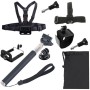 YKD-123 Chest Belt + Wrist Belt + Head Strap + Selfie Monopod + Phones Mount + Carry Bag Set for GoPro Hero11 Black / HERO10 Black / GoPro HERO9 Black / HERO8 Black / HERO7 /6 /5 /5 Session /4 Session /4 /3+ /3 /2 /1, DJI Osmo Action and Other Action Came