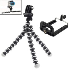 YKD-114 2 in 1 Flexible Tripod with Mount Adapter + Phones Mount Adapter Set for GoPro Hero11 Black / HERO10 Black / GoPro HERO9 Black / HERO8 Black / HERO7 /6 /5 /5 Session /4 Session /4 /3+ /3 /2 /1, DJI Osmo Action and Other Action Cameras, Mobile Phon