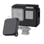 Para Insta360 One R 4K con estuche protectora de silicona a prueba de golpes de marco con cubierta de tapa de la lente (negro)