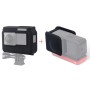 Pour INSTA360, une caméra panoramique avec un boîtier de protection en silicone à l'amortisseur à cadre avec couvercle de capuchon d'objectif (noir)