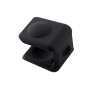עבור insta360 מצלמה פנורמית אחת עם מסגרת עם מסגרת סיליקון מגן עם כיסוי כובע עדשות (שחור)