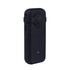 Case de silicona a prueba de polvo de cuerpo completo con cubierta de lente para Insta360 One X2 (negro)