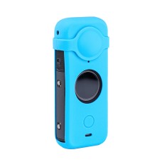 Case de silicona a prueba de polvo de cuerpo completo con cubierta de lente para Insta360 One X2 (azul)