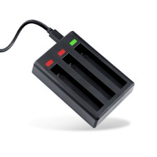 Chargeur rapide des batteries tri-slots pour Insta360 One X2 (noir)