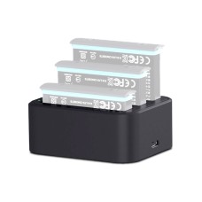 За Insta360 x3 / One x2 три-слот батерии бързо зарядно устройство (черно)