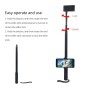 Startrc Super Long Extendible Alluminio Selfie Stick Monopode in lega per Insta360 One X / EVO, cellulare, lunghezza: 45cm-200cm (nero)