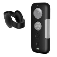 PULUZ Silicone Protective Case with Lens Cover for Insta360 ONE X(Black)