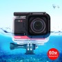 Puluz 60m sous-marin profondeur de plongée boîtier de caméra imperméable pour insta360 One R 4K large angle édition (transparent)
