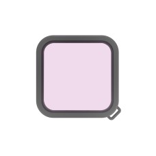 Filtro de lente de buceo de carcasa cuadrada Puluz para Insta360 One R 4K Edition / 1 pulgada edición (rosa)