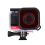 Puluz Square Housing Diving Color Lens Filtre pour Insta360 One R 4K Edition / 1 pouce édition (rouge)