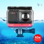 Puluz 40m undervattensdjupdykning Vattentät kamerahus för Insta360 One R Panorama Camera Edition (Transparent)
