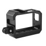 PULUZ Aluminum alloy Frame Mount Protective Case Cage with Cold Shoe Base Slot & Tripod Base Adapter for Insta360 One R(Black)