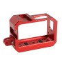 Пулуз алюмінієвого сплаву кадр кадрів захисна клітка з холодною взуттєвою базовою проріжкою та адаптером базового штатива для Insta360 One R (червоний)
