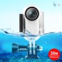 Puluz 30m Unterwasser wasserdichtes Gehäuse Schutzhülle für Insta360 GO 2 mit Basisadapter und Schraube (transparent)
