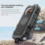 PULUZ Protective Cage Rig Housing Frame with Cold Shoe Mounts & Magnetic Folding Tripod Adapter for Insta360 ONE X2(Black)