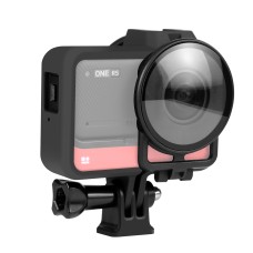 Puluz пластиковий кадр з об'єктивом охоронець для Insta360 One Rs 360 Edition (чорний)